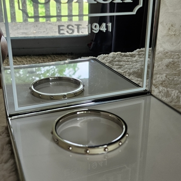 NWOT Coach Silver Bangle - Picture 2 of 8
